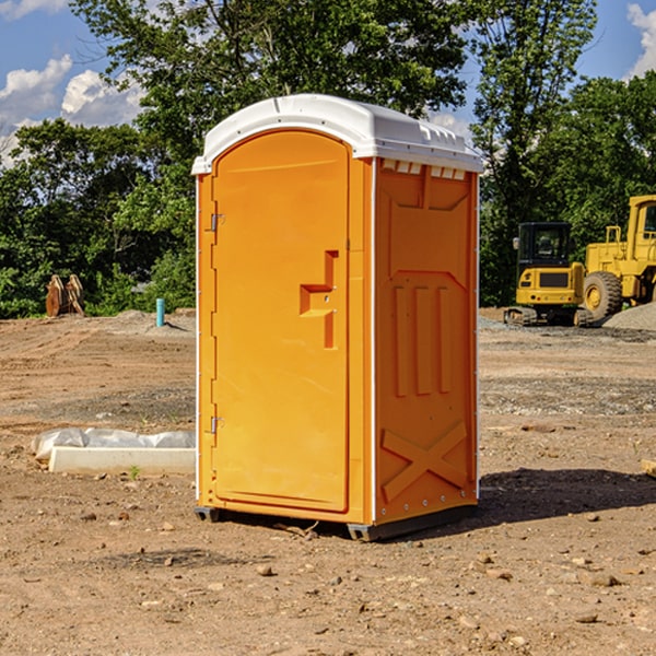 how often are the portable restrooms cleaned and serviced during a rental period in Maybee MI